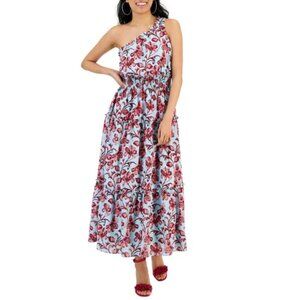 Taylor Women's Floral-Print One-Shoulder Dress Sz 6 NWT